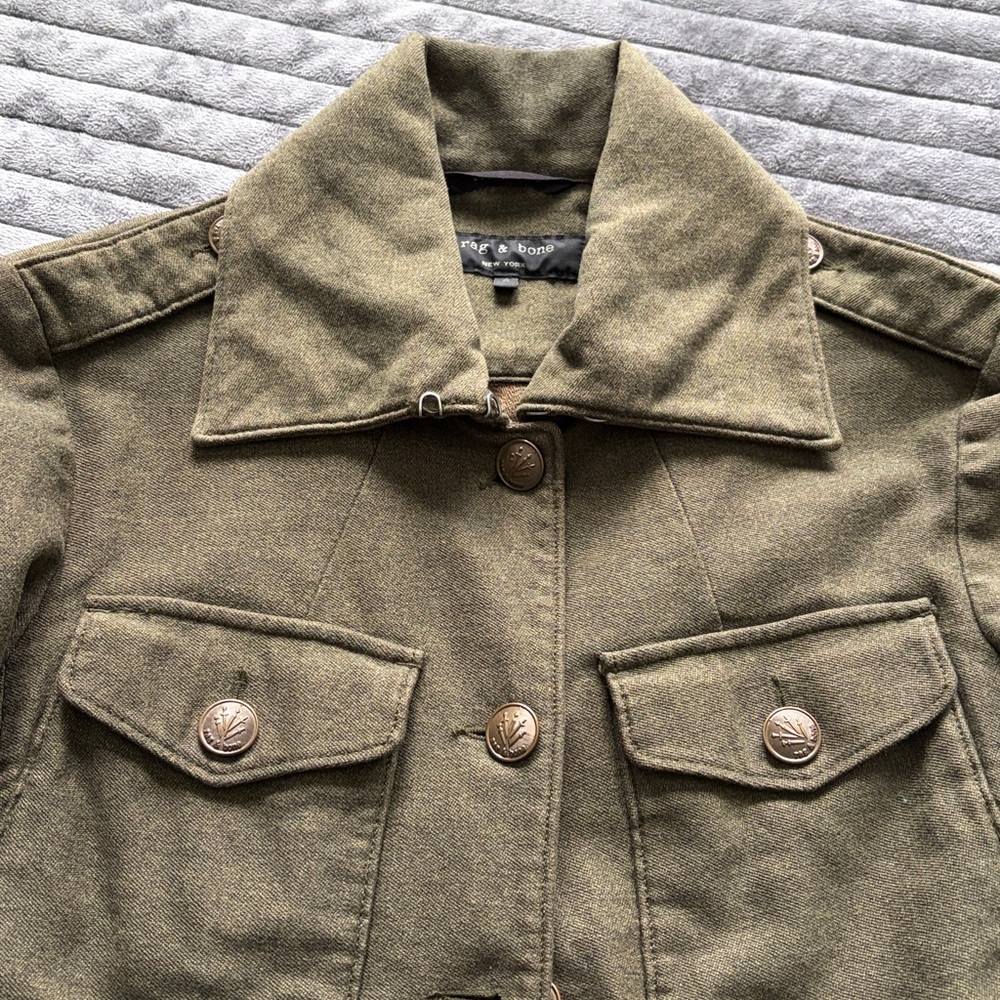 rag & bone Military-Style Olive Utility Jacket - Picture 7 of 10